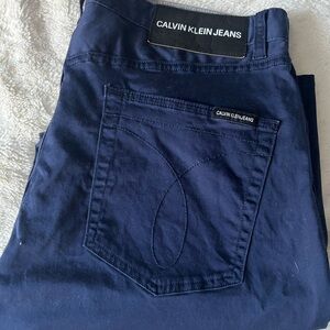 Calvin Klein Men's Navy Blue Casual Pants 34x30